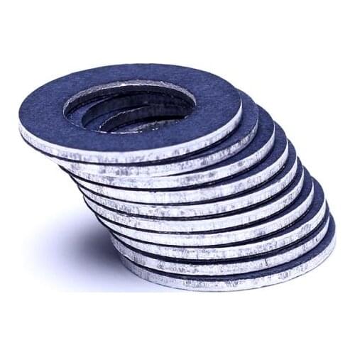 10Pcs/Set Aluminum Engine Oil Drain Plug Crush Gasket Washers Seals 90430-12031 Car Engine Part Replacement For Toyota