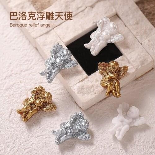 10 Pcs Baroque Angel Baby 3D Nail Art Decorations Retro DIY Ornament Manicure Design Accessories
