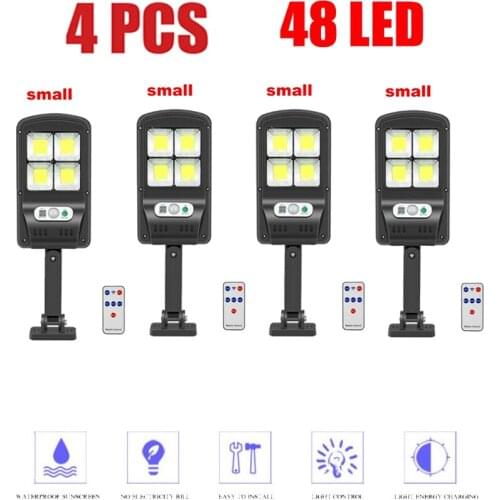 4pcs tabular oblong LED solar light solar power lantern PIR motion Sensor garden lamp 120LED outdoor indoor home waterproof IP65