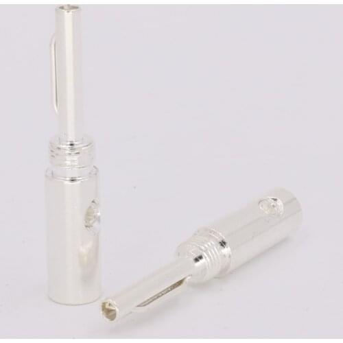 8pcs/lot High Quality Silver plated Banana plug banana adapter Silver Banana Connectors