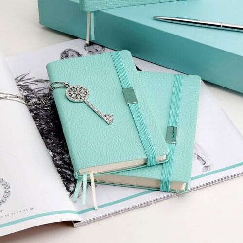 Macaroon Peppermint Green Notebook PU Leather Soft Material Journal Agenda diary planner Office Notepad 88 sheets organizer Gift