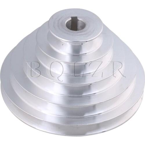 BQLZR 54mm to 150mm Outter Dia 19mm Bore Width 12.7mm Aluminum 5 Step Pagoda Pulley Belt for A Type V-Belt Timing Belt