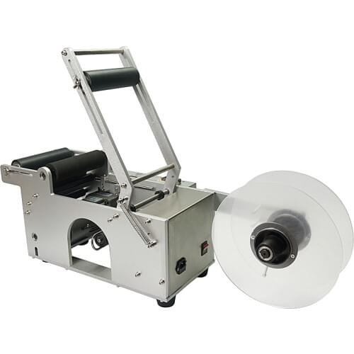 LT-50 Semi Automatic Round Plastic Bottle Label Machine Labeling Device Sticker Equipment for Label Min 26*25mm Max 150*450mm