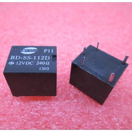 HOT NEW relay BD-SS-112D BD-SS-112D-12VDC BDSS112D BDSS112D-12VDC BD-112D 12V 12VDC DC12V DIP5 10pcs/lot