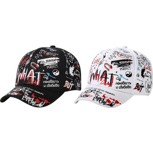 2019 New Fashion Graffiti Printing Baseball Cap Outdoor Cotton Shade Hat Men Women Summer Caps Adjustable Leisure Hats