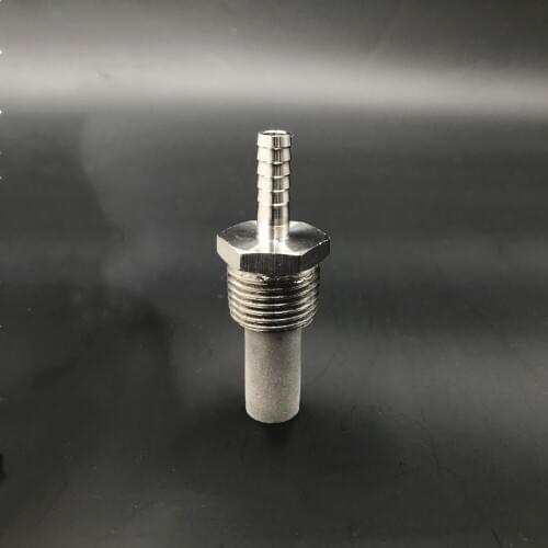 1/2" MPT Oxygen Stone - 0.5Micron, Kegging Homebrew, 1/4"Barb