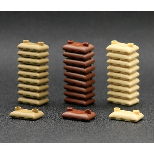 Military MOC Block 20pcs Sandbag WW2 Accessory Building Blocks Weapon Wall Figure Army Bricks Toys Children compatible with lego