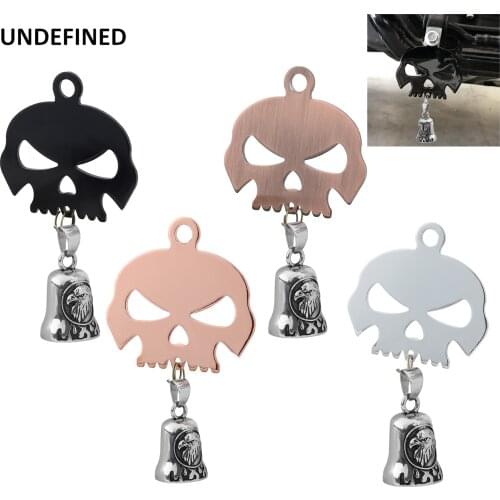 Skull Eagle Bell Hanger Mount Motorcycle Guard Bell Holder for Harley Indian Cafe Racer Bobber Chopper Bolt & Ring Included