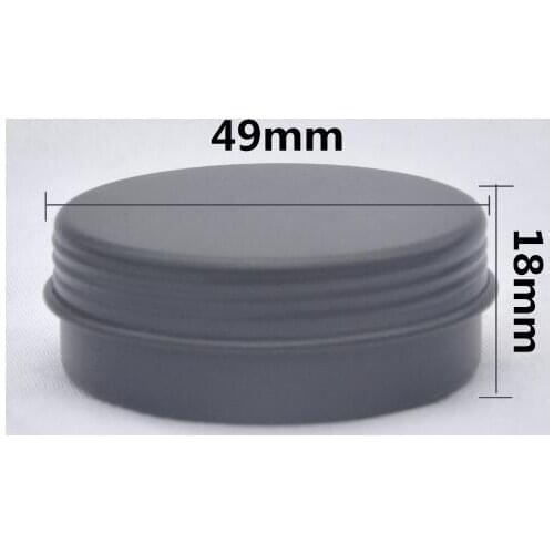 Lot of 100pcs 20ml~25ml Aluminum Jars Lip Balm Pots 20g~25g Cosmetic Container Black Tins Wholesale