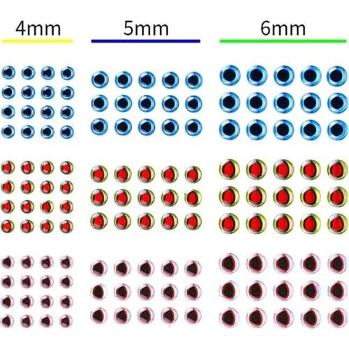 Luya simulation animal eye bait eye stick bionic fish eye false bait yi bait luya fishing tackle 3-10mm