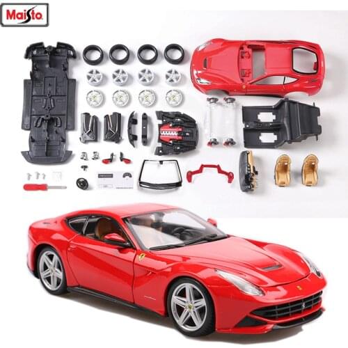 Maisto 1:24 Ferrari-F12 8 styles Ferrari assembled alloy car model assembled DIY toy tool boy toy gift collection