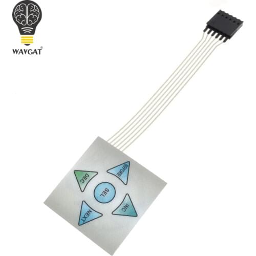 WAVGAT 1x5 Matrix Array 5Key Membrane Switch Keypad Keyboard 1*5 Keys Control Panel