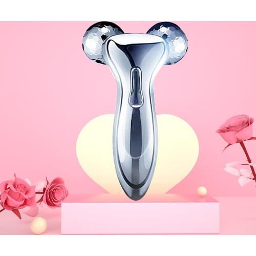 3D Facial Massager Roller Firming Lift Thin Jawsize Micro Current Face Care Beauty EMS for Weight Loss Guasha Body Slimming Tool