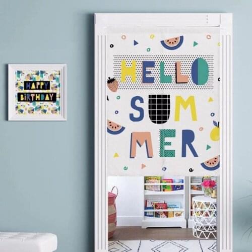 Cartoon Bedroom Home Decoration Kitchen Half Panel Curtain Door Curtain For Living Room Geomantic Partition Curtain