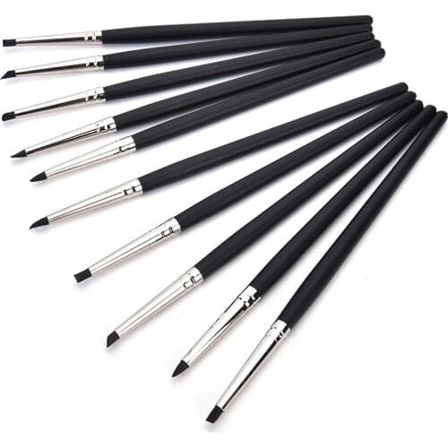 New 5pcs/set DIY Art Tools Multi Function Pen Supply Black Silicone Rubber Shapers Polymer Clay Sculpting Modelling Tools