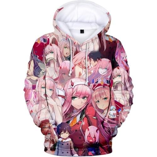 New DARLING in FRANXX 3D Hoodie Anime Mens Womens Tops Sweatshirts Cute Boys Girls Clothing Spring and Autumn Pullovers