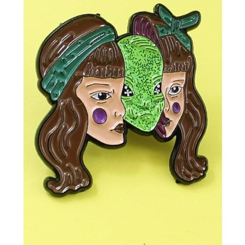 POYZH Brooches Girl On Clothes