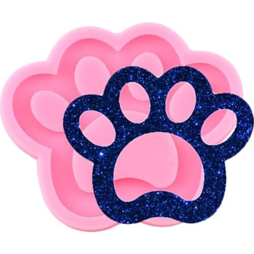Super Glossy Bear Paw Silicone Mold Custom Craft Keychain Molds Pendant Polymer Clay Moulds Jewelry Making Necklace Moulds