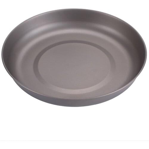 TOAKS Household Dish Ultralight Outdoor Tableware Camping Titanium Plate D190mm Picnic Plate