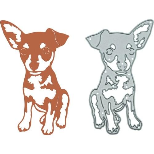 Dog Puppy Sitting Position Cutting Die For Scrapbooking Handmade Card Decorating Paper Craft Metal Punch Stencils