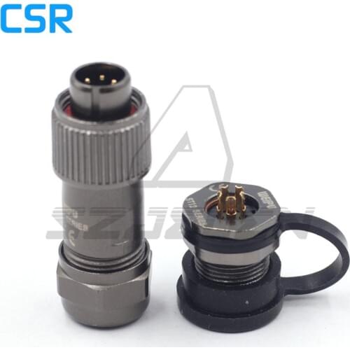 WEIPU ST12 series 2 3 4 5 6 7 9pin Cable connector IP68 waterproof plug and socket 12mm Panel Mount Connector