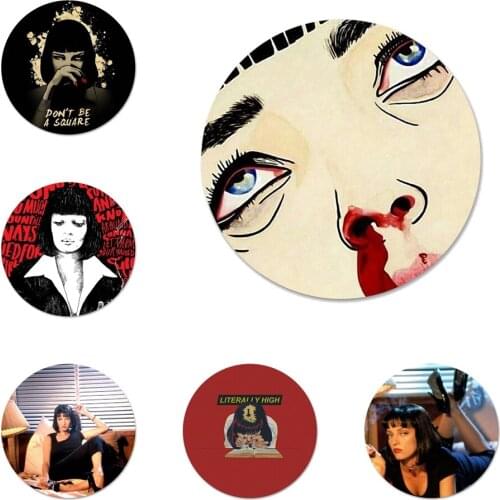 58mm PULP FICTION Icons Pins Badge Decoration Brooches Metal Badges For Backpack Decoration