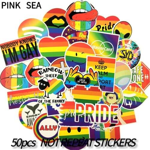 10/30/50Pcs/lot Colorful Cartoon Rainbow Stickers For DIY Fridge Laptop Luggage Motorcycle Skateboards Childrens Toy Sticker