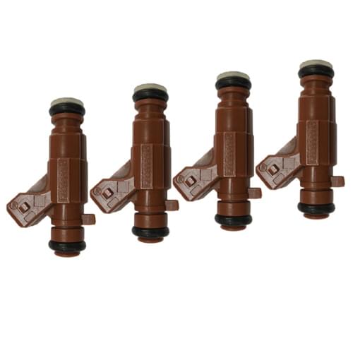 4 Pcs Fuel Injector Nozzle Injection 0280156023 For SAAB 9-3 9-5 2.3L 85212250 FJ814 Micro Filter Rubber Plastic Cap VD-RK-0106