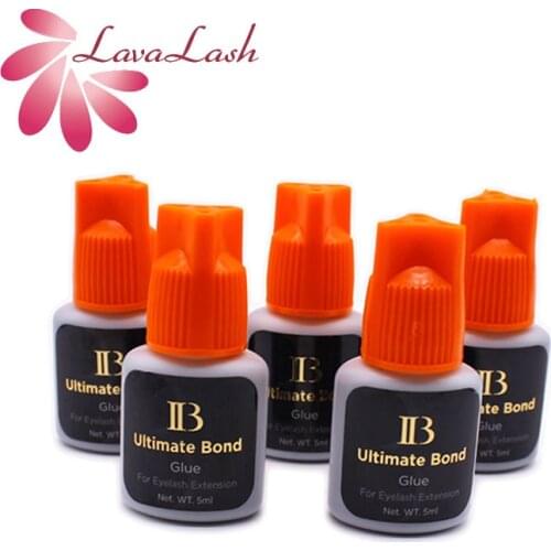 5 Bottles I-beauty Korea IB Ultimate Bond Glue Individual Eyelash Extensions Orange Cap 5ml False Makeup Shop Beauty Tools