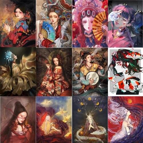 5D DIY Cartoon "fairy" Character Full Square/Round Diamond Mosaic Embroidery Inlaid Diamond Painting Home Decoration Gift