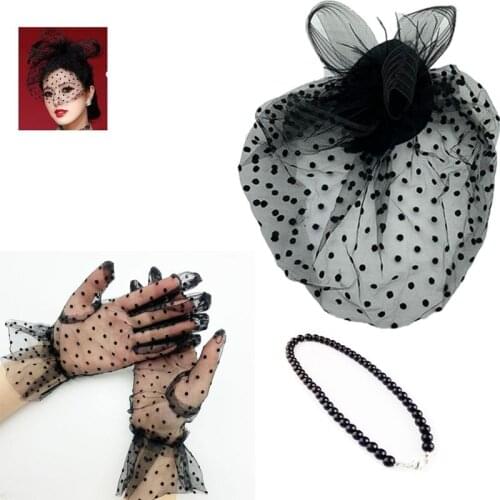 Hair Accessories Short Wedding Bridal Veils Decorated European Style Feather Fascinator Cocktail Party Tulle Hat Headwear Party