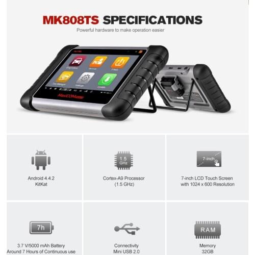 Autel MaxiCOM MK808TS OBD2 Bluetooth Scanner Car Diagnostic Tool OBD 2 Code Reader Programing TPMS Sensor PK DS808 MK808 TS608