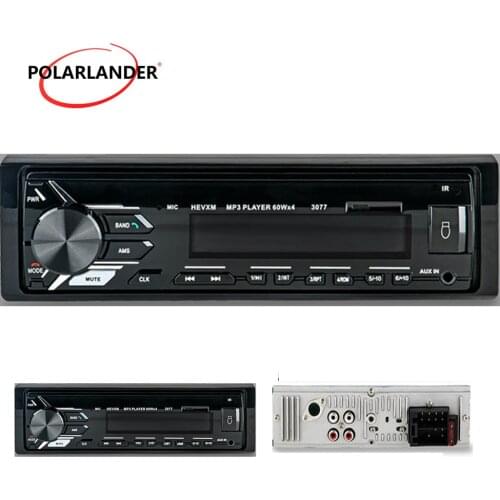 Autoradio Car Radio SD USB MP3 MMC WMA FM Aux Input Receiver 12V 1 Din Bluetooth 3077 Car Stereo In-dash Car audio Player