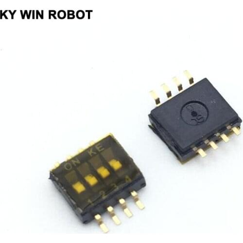 Free shipping 10pcs DSHP04TSGER 4bit SMD 1.27MM 8pin 4shift switch SMD Code Switch