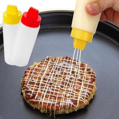 300Ml Squeeze Salad Ketchup Bottle 4 Holes Squeeze Dispenser Cruet Bottles Kitchen Accessories Kitchen Gadgets Storages U3