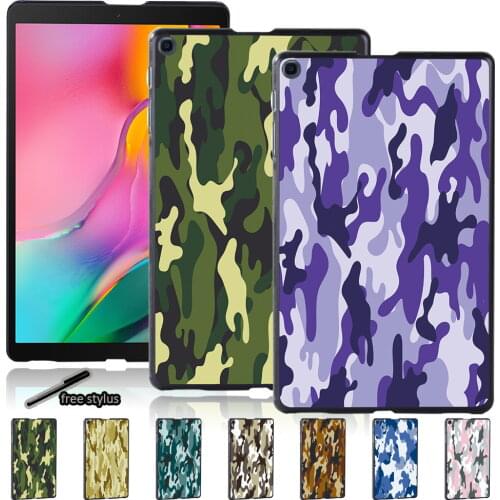 Camouflage Back Case for Samsung Galaxy Tab S4 T830 T835/Tab S6 T860 T865 10.5"/ Tab S7 T870 T875 11" - Tablet Hard Shell Case