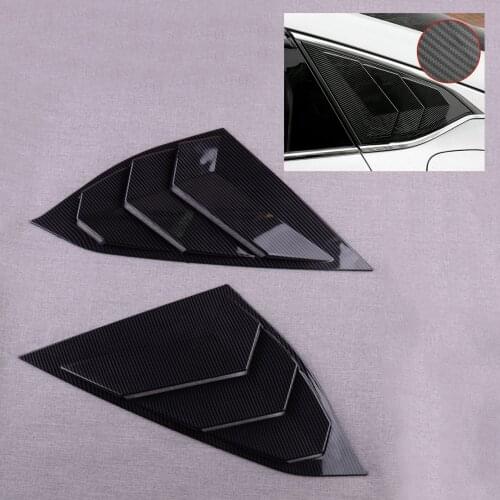 CITALL 1 Pair Car Side Air Vent Window Quarter Louver Cover Fit for Honda Accord 2018 2019 2020 Carbon Fiber Style