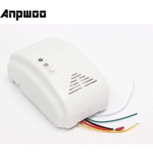 ANPWOO 12V Gas Detector Sensor Alarm Propane Butane LPG Natural Motorhome For Home Alarm System Security