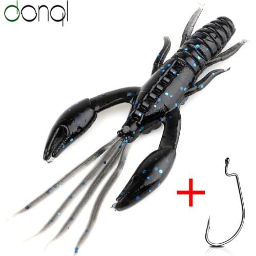 DONQL 20Pcs Jig Soft Fishing Lure Silicon Shaped Swimbait Wobbler Shrimp Bass Artificial Bait Sea Fishing Lure Fish Tool Bait
