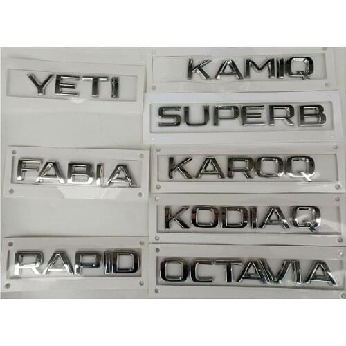 Fabia Octavia 1 2 3 a7 Superb Rapid Kodiaq Yeti Vision Spaceback Rear Trunk Emblem logo Sticker Styling Accessories