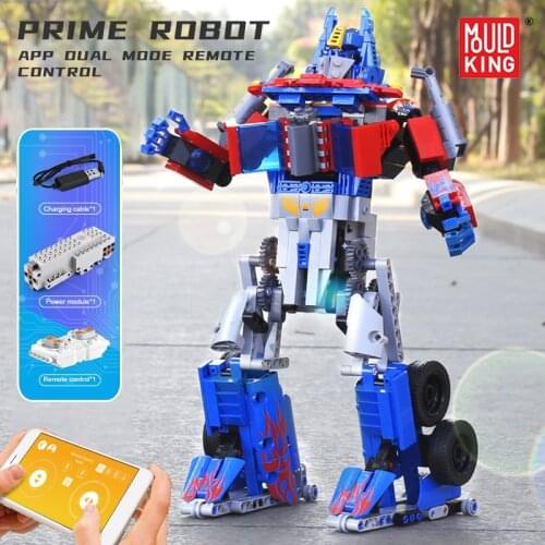 Remote Control Prime Robot Building Blocks Model High-Tech Education Transformer Toy MOC Bricks Toys Children Gifts MOULD KING