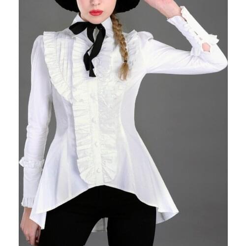 Женские рубашки с рюшами HANDSTRONG China At AliExpress