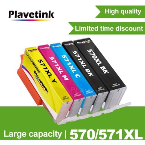 Plavetink Compatible For Canon PGI 570 CLI 571 XL PGI-570 PGI570 Ink Cartridge For Pixma MG5750 MG5753 MG6850 MG7750 Printer