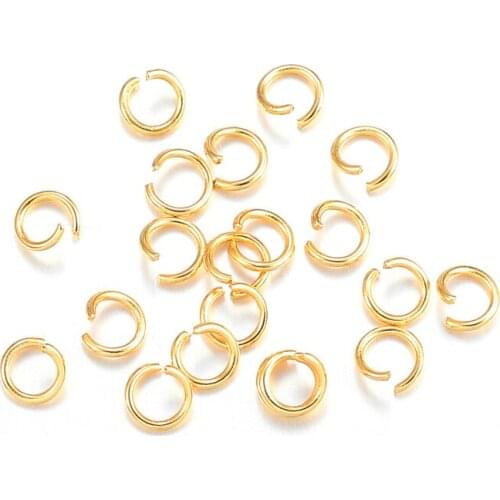 3/4/5/6/7/8/10mm Stainless Steel Jump Rings Open Jump & Split Rings Golden for Jewelry Designer Making Earrings Necklace