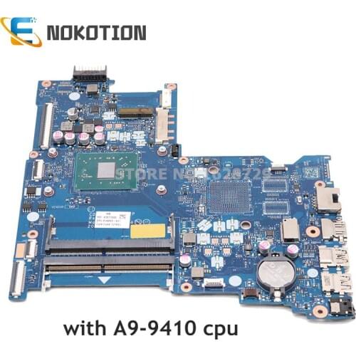 NOKOTION For HP 15-BA 15-BA113NA Laptop motherboard 854969-601 854969-001 CDL51 LA-D712P AM9410AFY23AC A9-9410 CPU