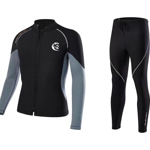 TSMCYD 2MM Neoprene Wetsuit Men Scuba Diving Fishing Jacket Long Sleeve Snorkeling Coat Male Surfing Winter Thermal Swimwear