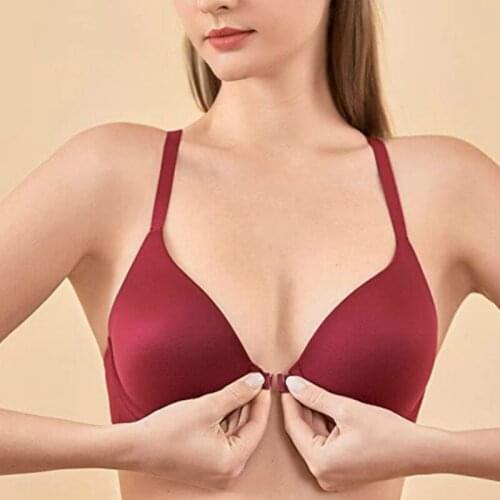 New Plus Size Underwear 95% Cotton Full Large Cup Seamless Wireless Ultra-thin Women Red Bras Plus Size Brassiere 70B-90E