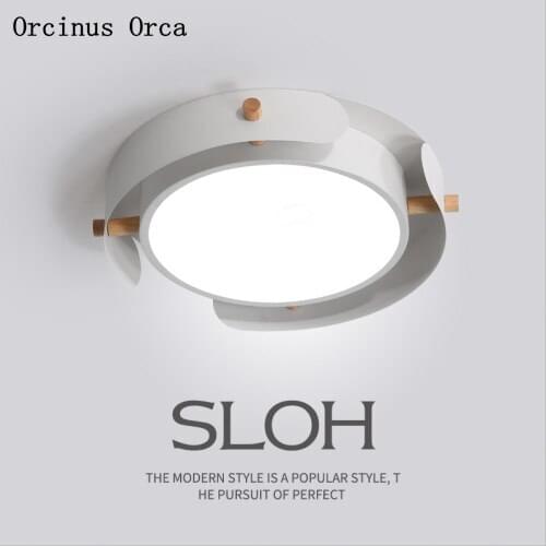 Nordic modern compact LED ceiling lamp living room dining room bedroom creative personality round white ceiling lamp