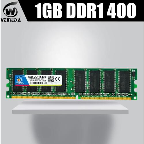 VEINEDA DDR1 Memory ram 1GB 400MHZ PC3200 184Pin Desktop Memory 1G 184-pin Long-Dimm Ram ddr1 Memory compatible with 266,333MHZ