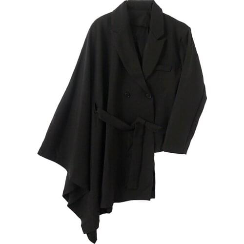 Men and women casual asymmetric double-breasted jackets blazers fashion show blazers stage outfits